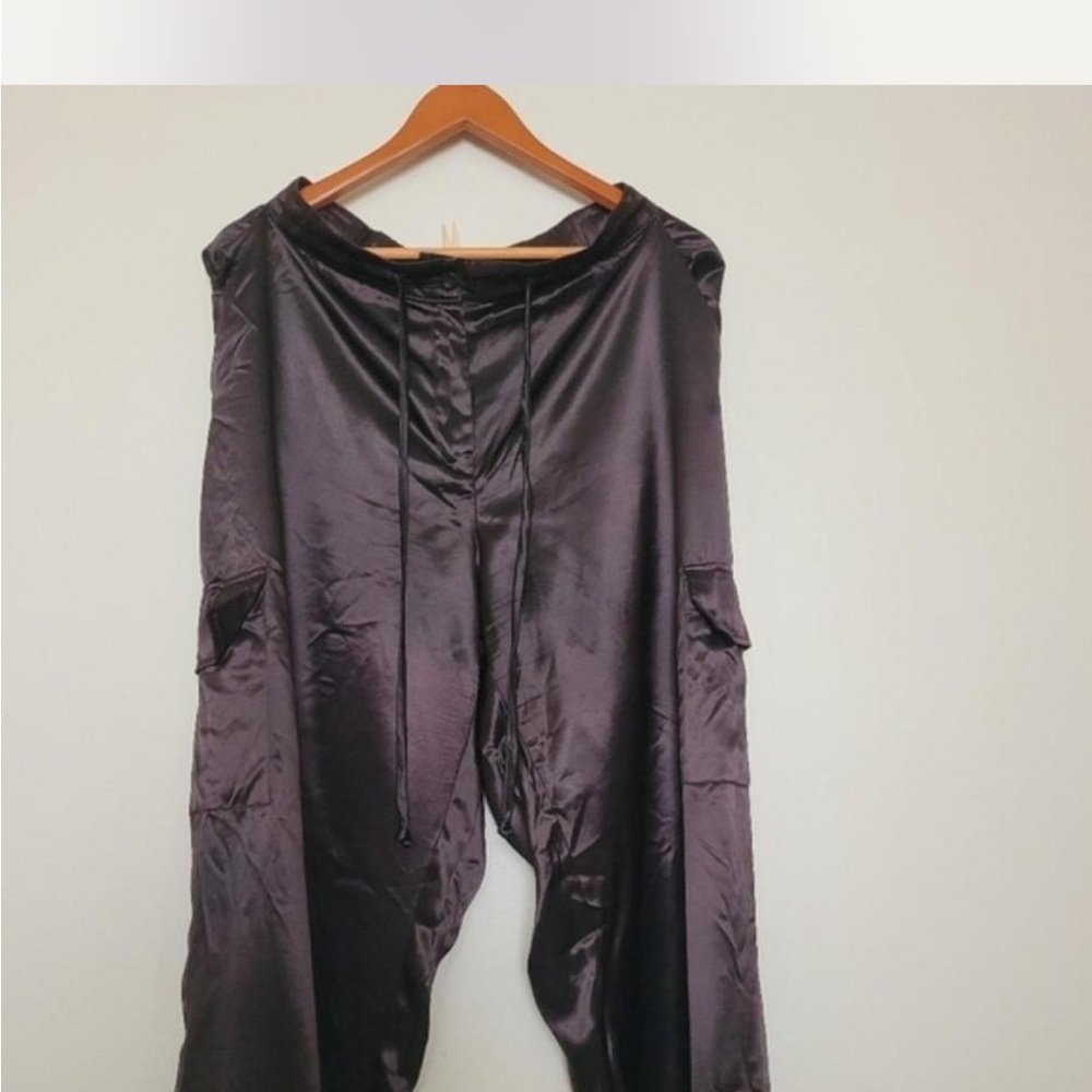 Lane Bryant Satin Cargo Joggers